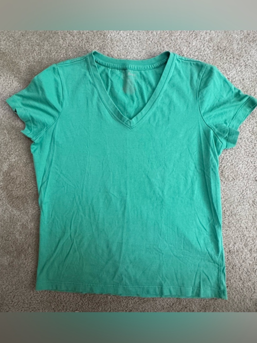 Women’s LLBean Sz S V-Neck Short Sleeve Tee - Mint Green